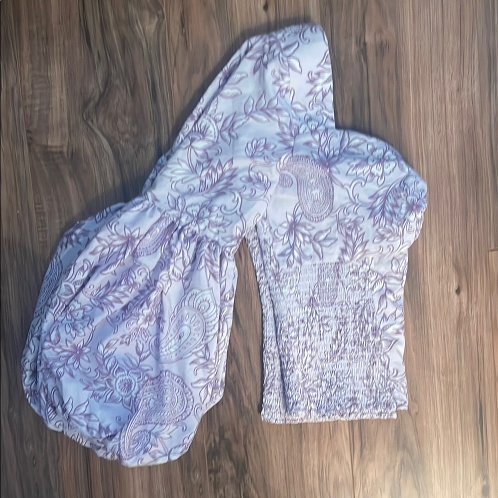 Purple Floral Print Blouse | Venus